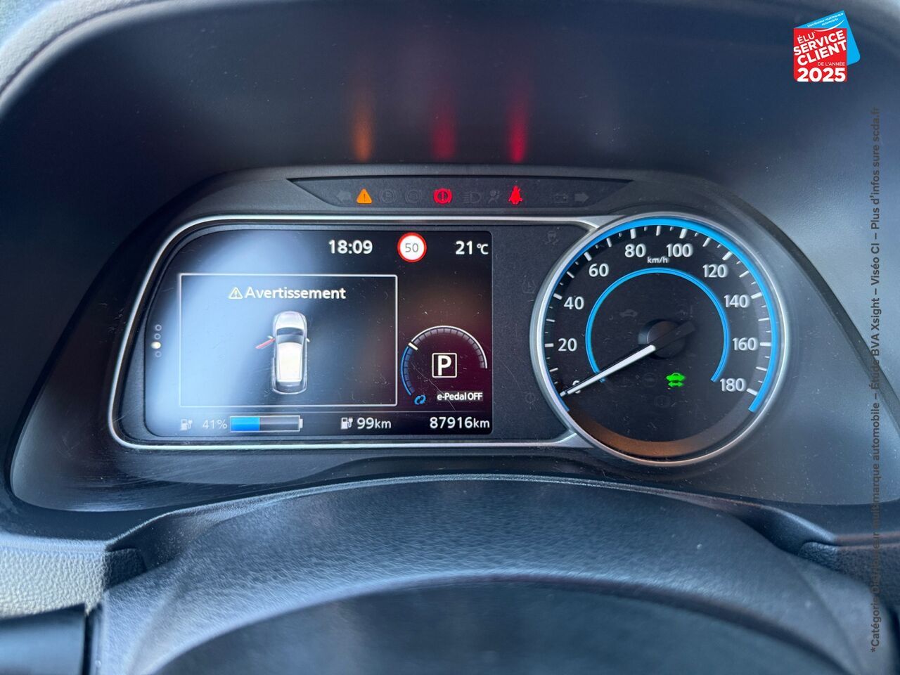Véhicule d'occasion NISSAN LEAF 150CH 40KWH ACENTA 19.5 SIEGES CHAUF chez Toyota Saint Dizier