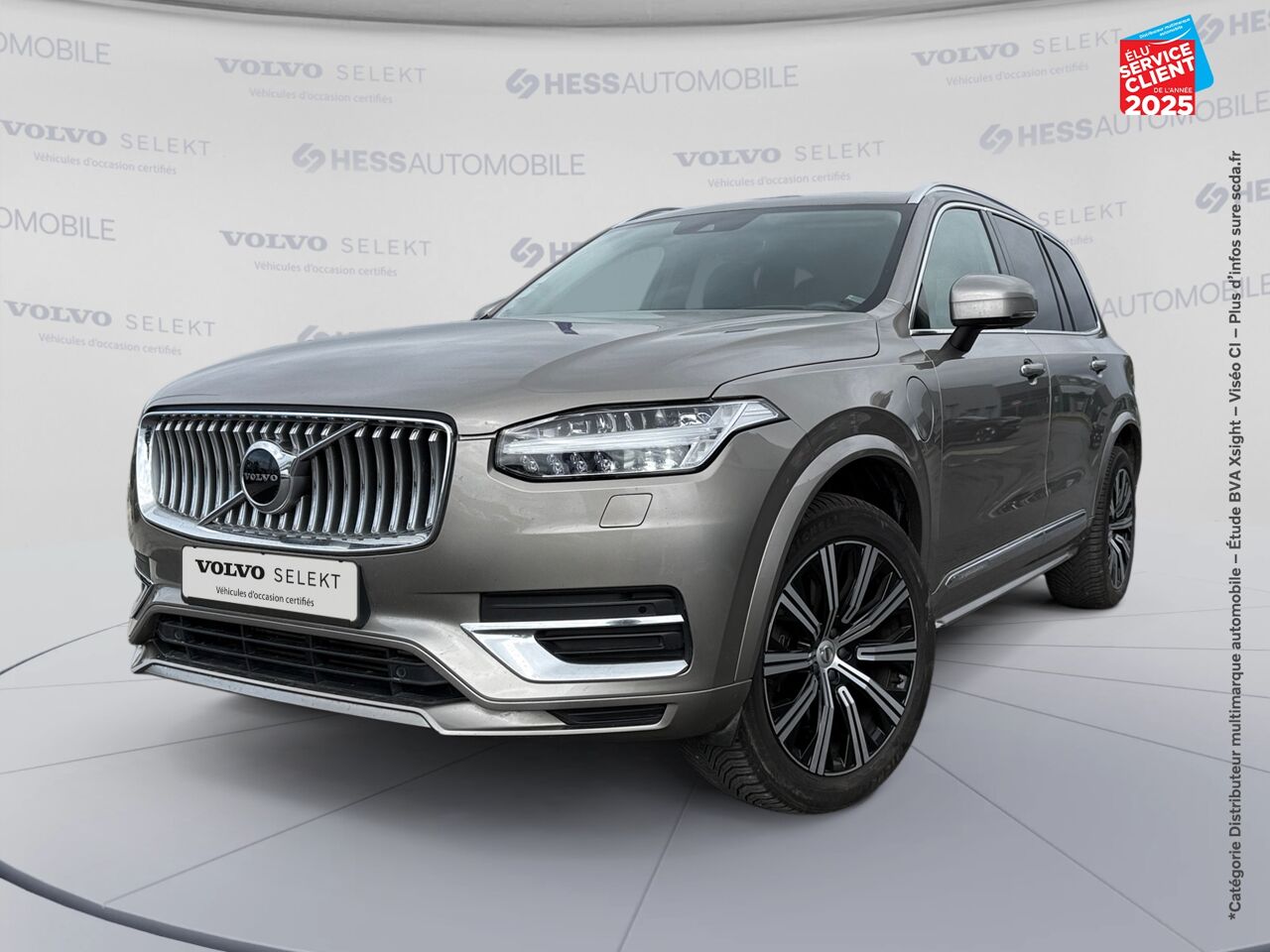 Véhicule d'occasion VOLVO XC90 T8 TWIN ENGINE 303 + 87CH INSCRIPTION LUXE GEARTRONIC 7 PLACES 48G TOUVRANT SIEGES CHAUF/VENTIL chez Renault Sélestat