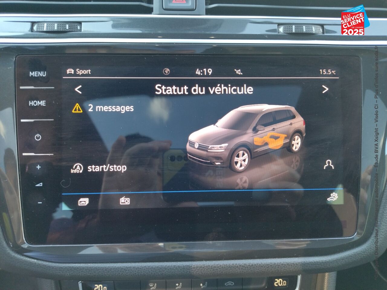 Véhicule d'occasion VOLKSWAGEN TIGUAN 2.0 TDI 190CH CARAT 4MOTION DSG7 EURO6D-T 11CV TOUVRANT chez Le Veodrome