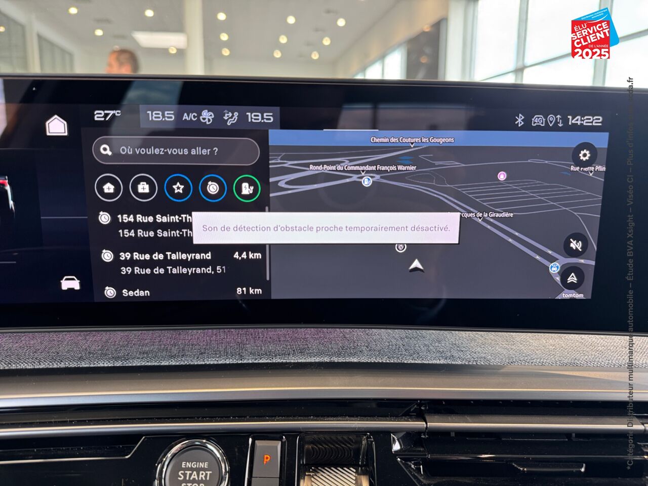 Véhicule d'occasion PEUGEOT 3008 ELECTRIQUE 210CH BATTERIE 73 KWH GT SIEGE CHAUF VOLANT CHAUF CAMERA GPS chez Dacia Montbéliard