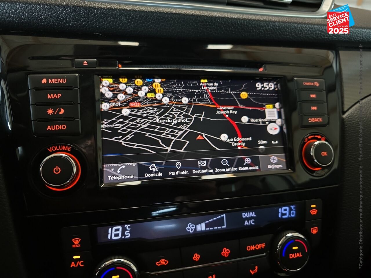 Véhicule d'occasion NISSAN QASHQAI 1.5 DCI 115CH TEKNA+ DCT 2019 EURO6-EVAP TPANO SIEGES CHAUF GPS CAMERA chez Nissan Qashqai occasion