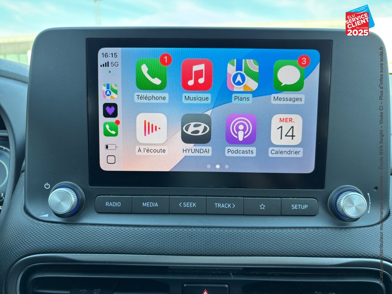 Véhicule d'occasion HYUNDAI KONA ELECTRIC 39KWH - 136CH INTUITIVE CAMERA CARPLAY chez Hyundai Reims