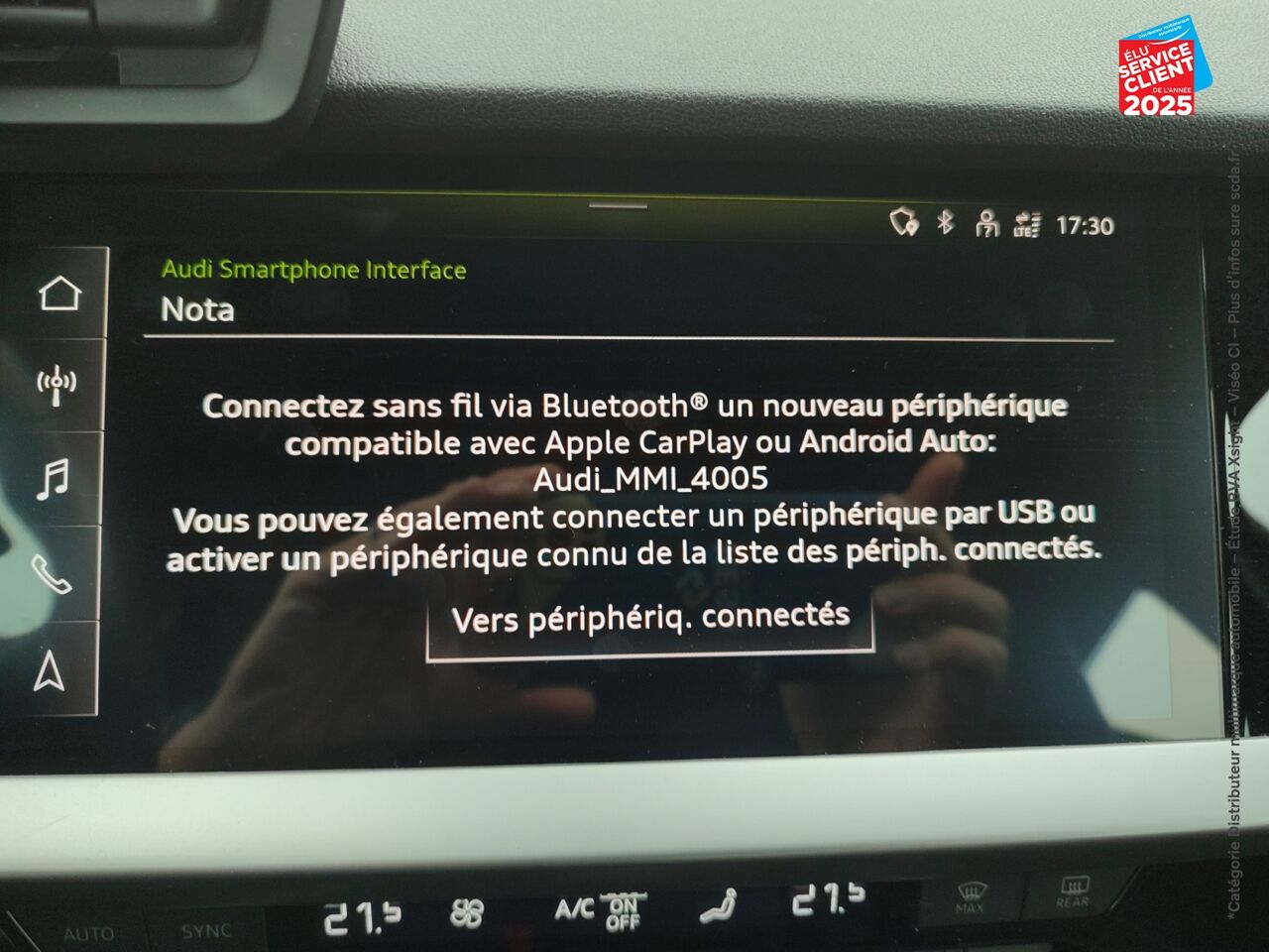 Véhicule d'occasion AUDI A3 SPORTBACK 40 TFSI E 204CH S LINE S TRONIC 6 chez BMW Pontarlier