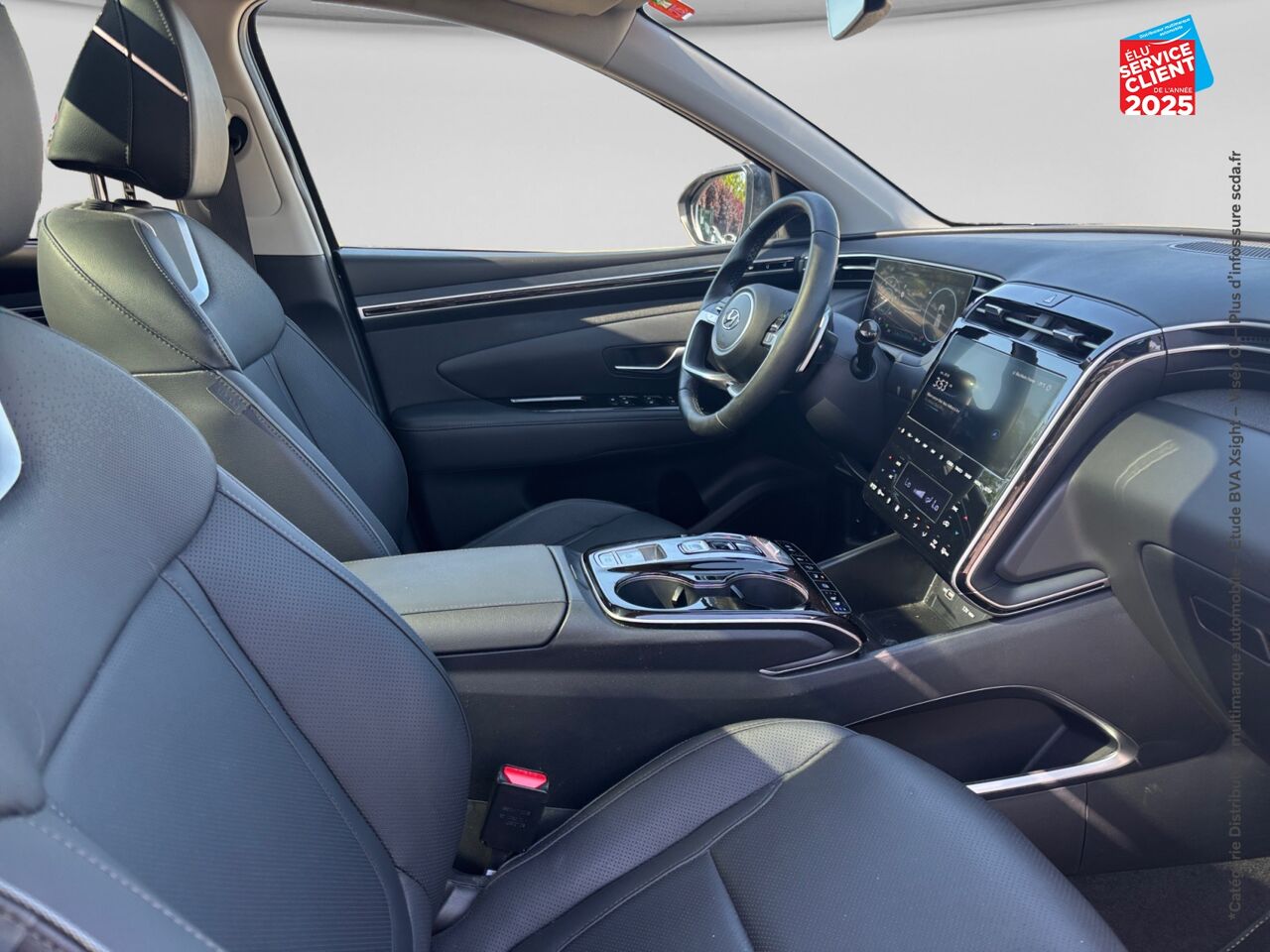 Véhicule d'occasion HYUNDAI TUCSON 1.6 T-GDI 230CH HYBRID EXECUTIVE BVA6 TOUVRANT SIEGES CHAUF/VENTIL/CUIR VOLANT CHAUF GPS chez Toyota Saint Dizier