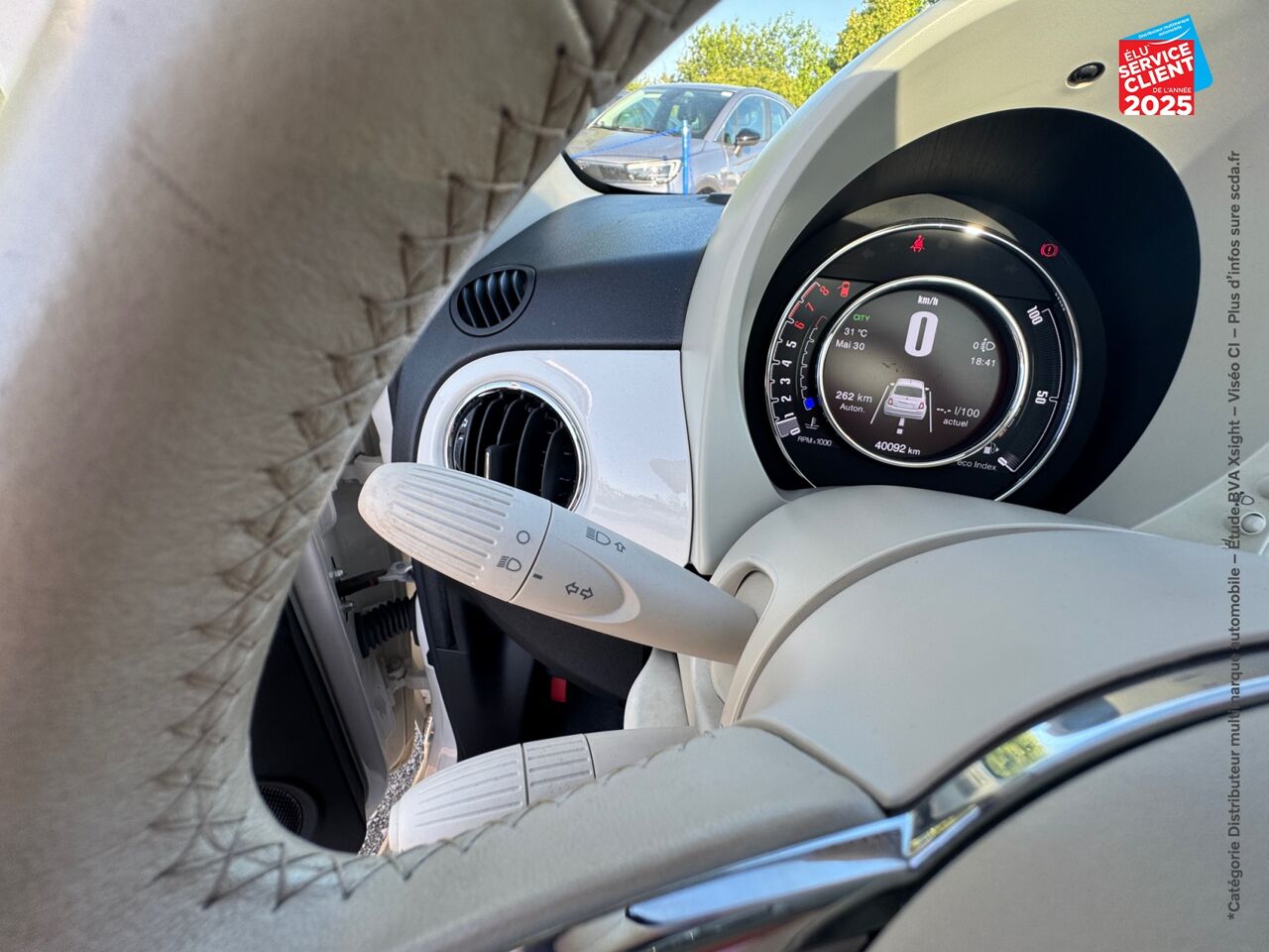 Véhicule d'occasion FIAT 500 1.2 8V 69CH LOUNGE TPANO chez Renault Sélestat