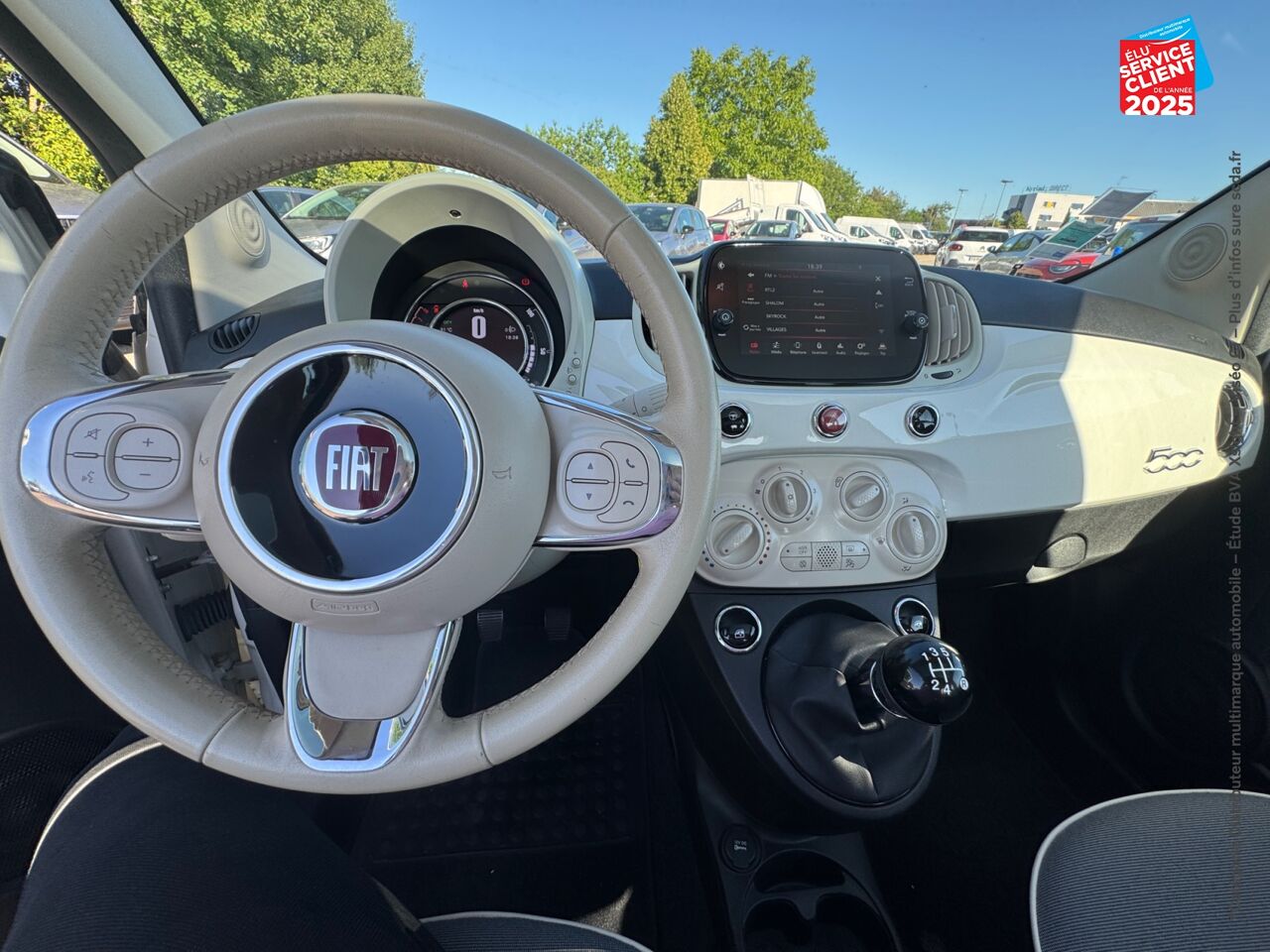 Véhicule d'occasion FIAT 500 1.2 8V 69CH LOUNGE TPANO chez Renault Sélestat