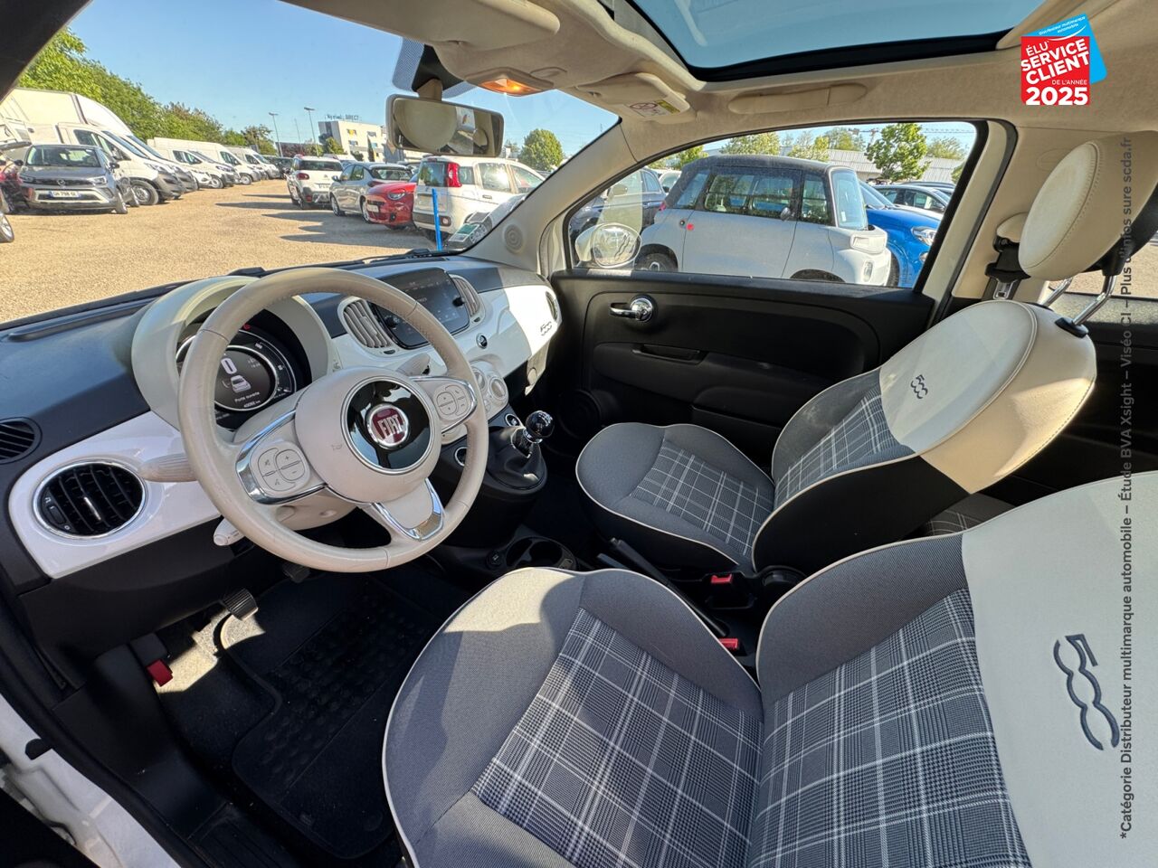 Véhicule d'occasion FIAT 500 1.2 8V 69CH LOUNGE TPANO chez Renault Sélestat