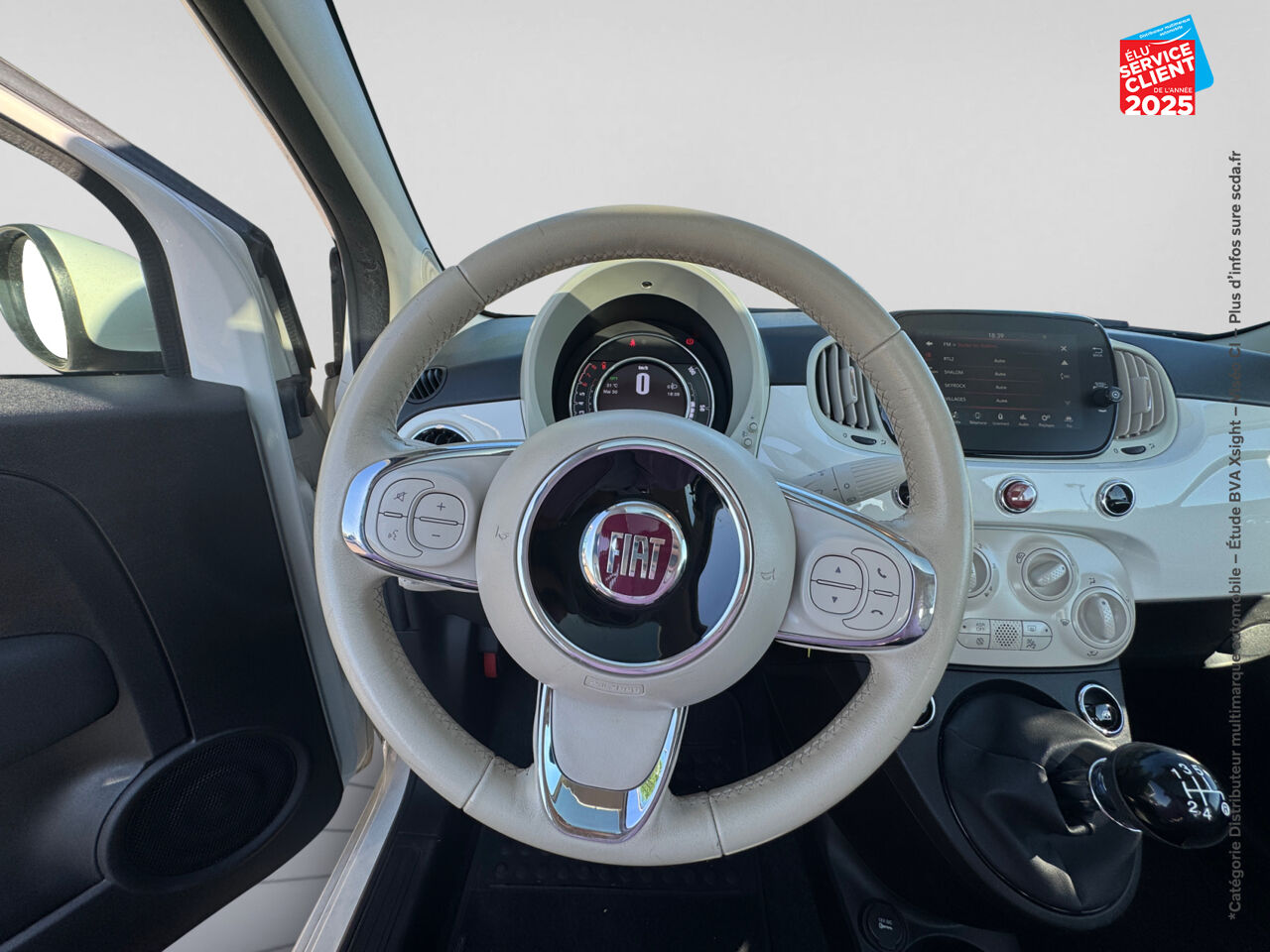 Véhicule d'occasion FIAT 500 1.2 8V 69CH LOUNGE TPANO chez Renault Sélestat