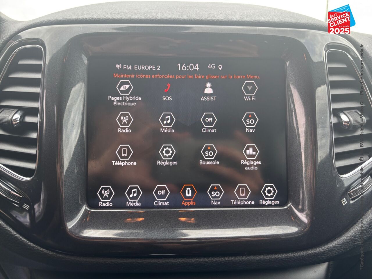Véhicule d'occasion JEEP COMPASS 1.3 GSE T4 240CH TRAILHAWK 4XE PHEV AT6 chez Toyota Thionville