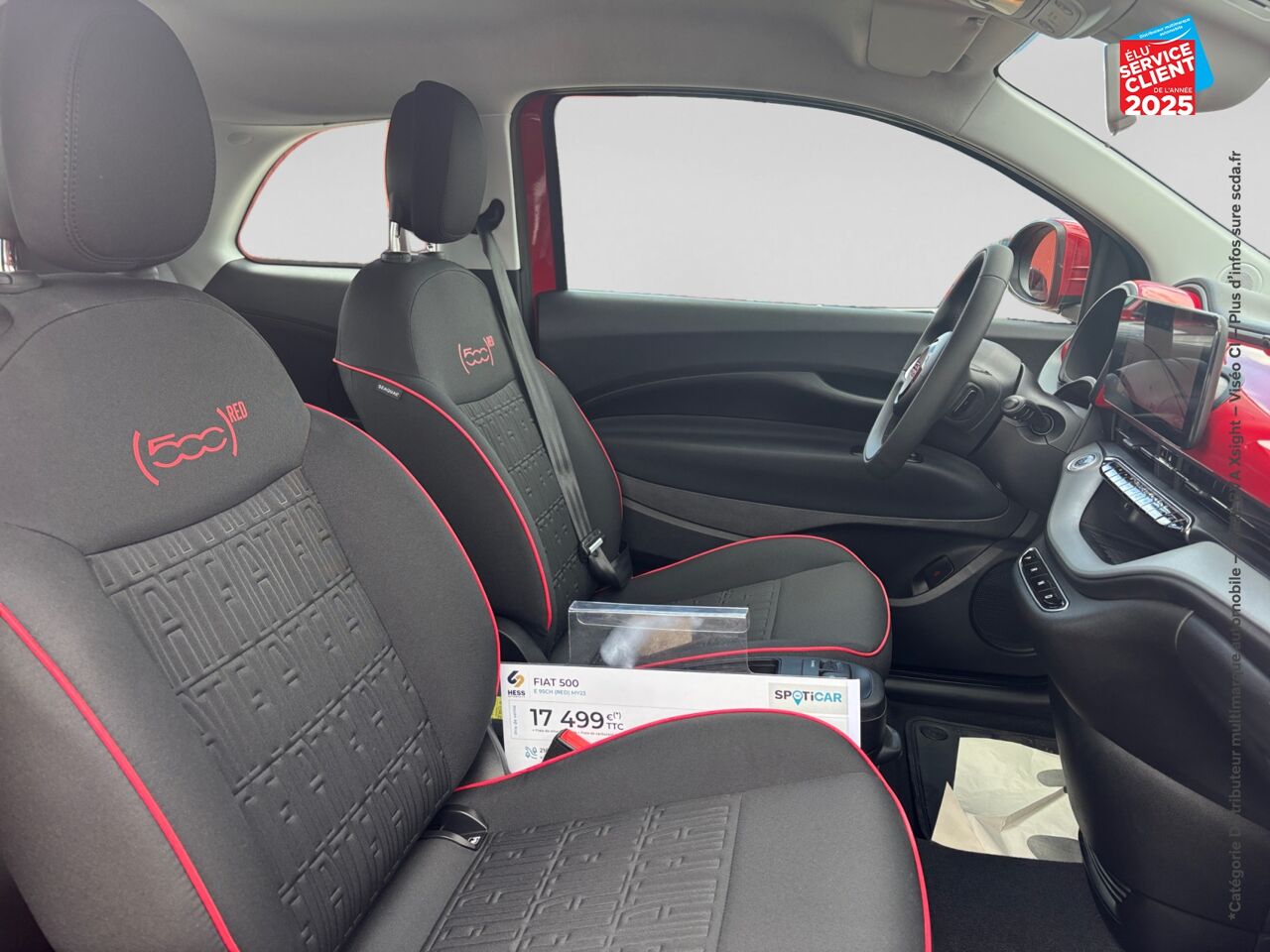 Véhicule d'occasion FIAT 500 E 95CH RED MY23 CAMERA GPS chez Toyota Verdun