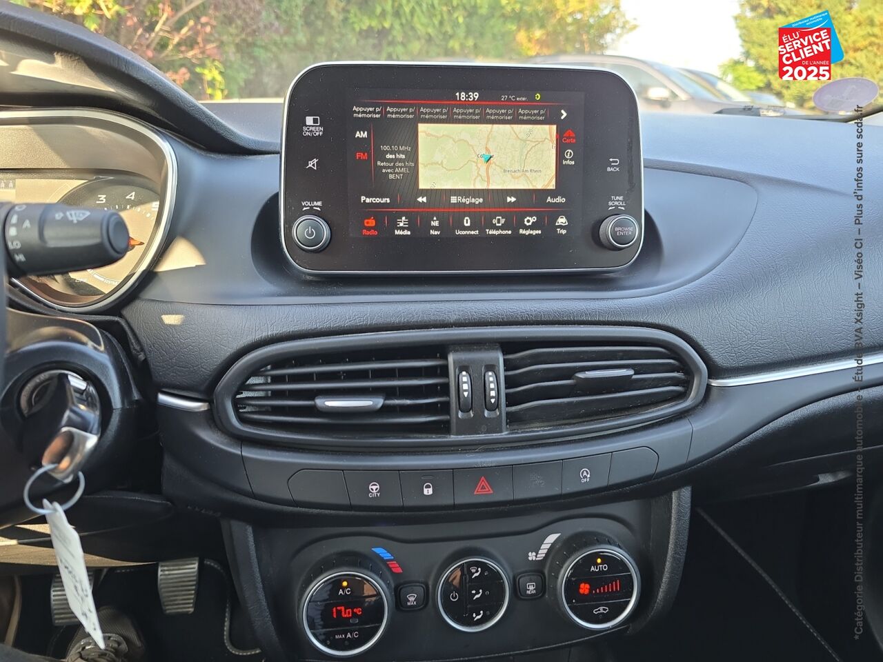 Véhicule d'occasion FIAT TIPO 1.4 95CH S/S LOUNGE MY19 5P CAMERA GPS chez Hyundai Chalons