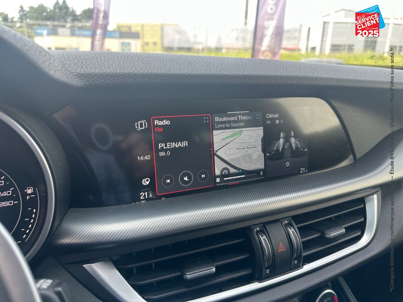 Véhicule d'occasion ALFA ROMEO STELVIO 2.2 DIESEL 210CH VELOCE Q4 AT8 SIEGE CUIR CHAUF VOLANT CHAUF GPS chez Renault Colmar