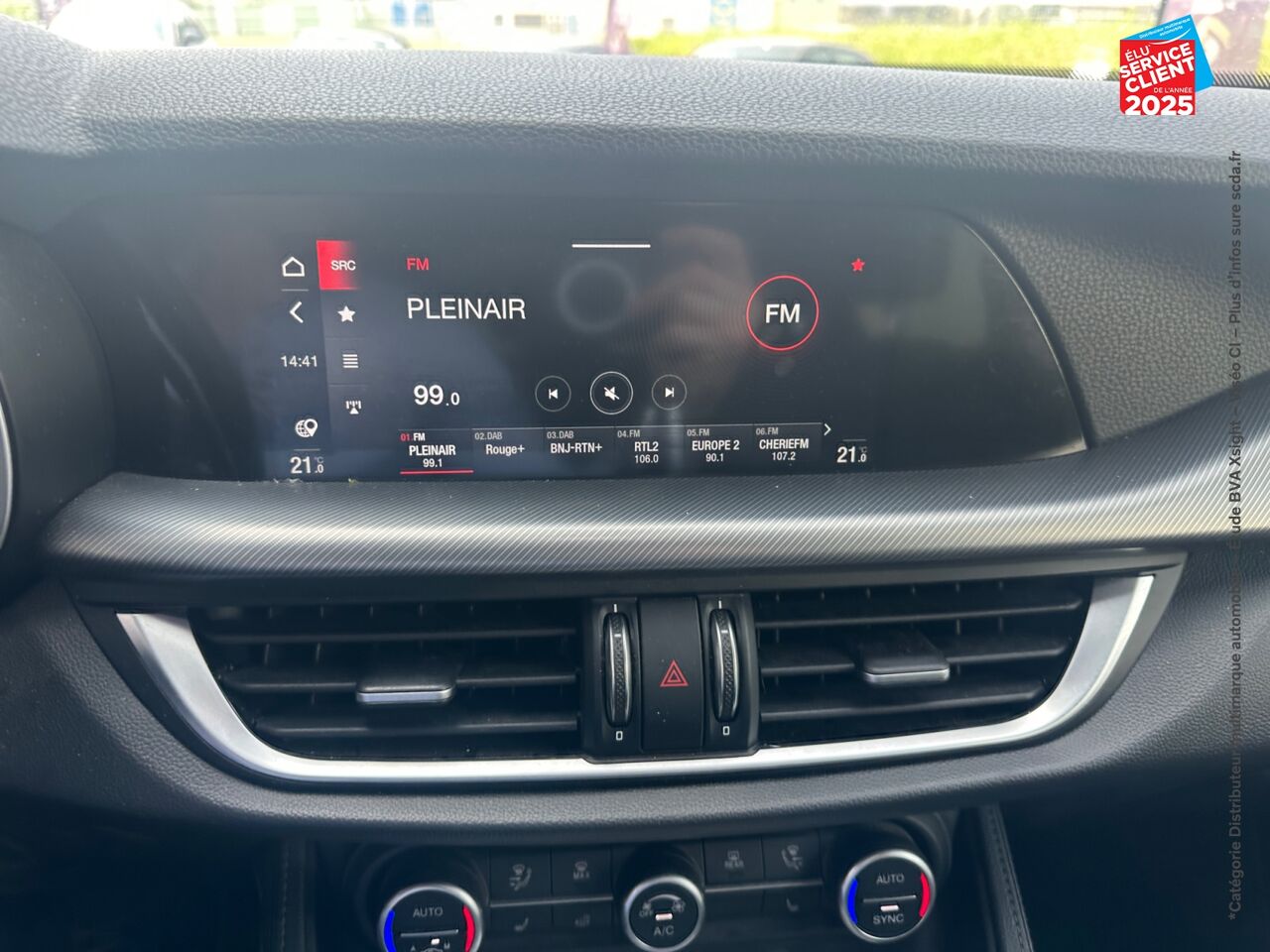 Véhicule d'occasion ALFA ROMEO STELVIO 2.2 DIESEL 210CH VELOCE Q4 AT8 SIEGE CUIR CHAUF VOLANT CHAUF GPS chez Renault Colmar