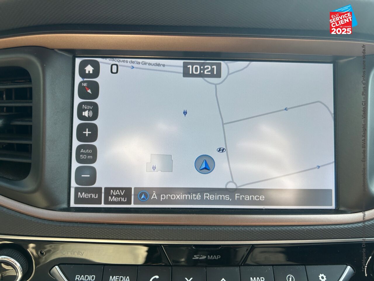 Véhicule d'occasion HYUNDAI IONIQ ELECTRIC 120CH CREATIVE CAMERA GPS chez Toyota Sarreguemines