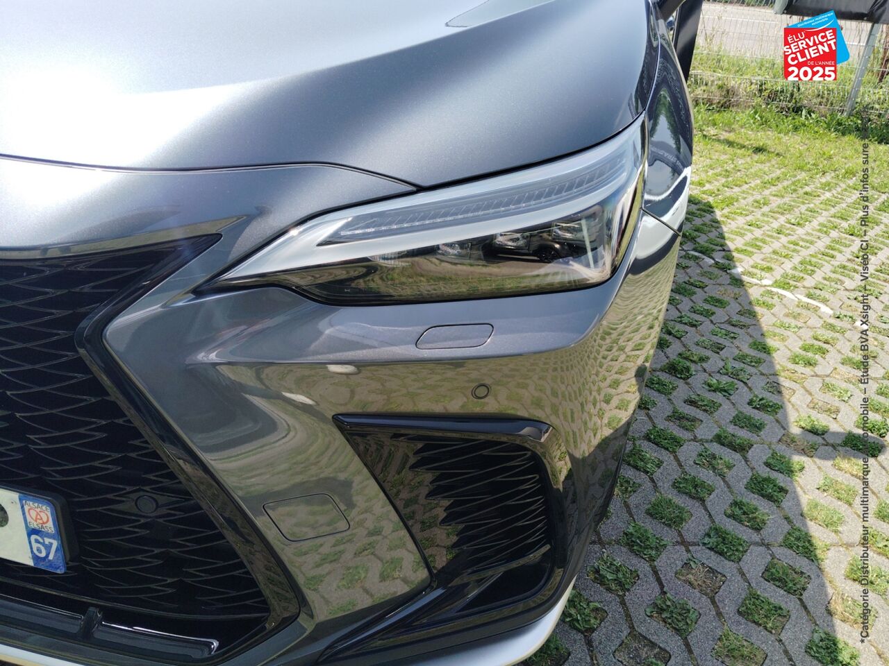 Véhicule d'occasion LEXUS NX 450H+ F SPORT EXECUTIVE 4WD TOUVRANT SIEGE CHAUF VENTIL VOLANT CHAUF CAMERA GPS chez Lexus Strasbourg