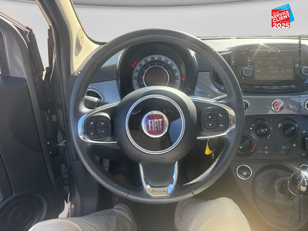 Véhicule d'occasion FIAT 500 1.2 8V 69CH ECO PACK LOUNGE EURO6D chez Toyota Thionville