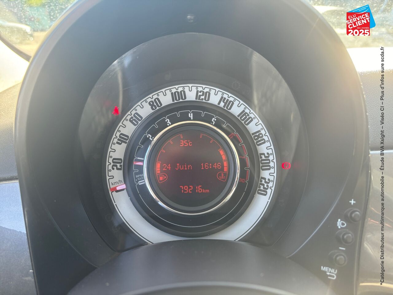 Véhicule d'occasion FIAT 500 1.2 8V 69CH ECO PACK LOUNGE EURO6D chez Toyota Thionville