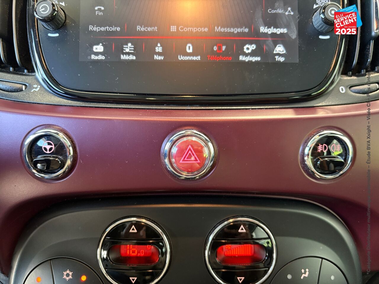 Véhicule d'occasion FIAT 500 1.2 8V 69CH SS DOLCEVITA DUALOGIC chez Hyundai Besançon