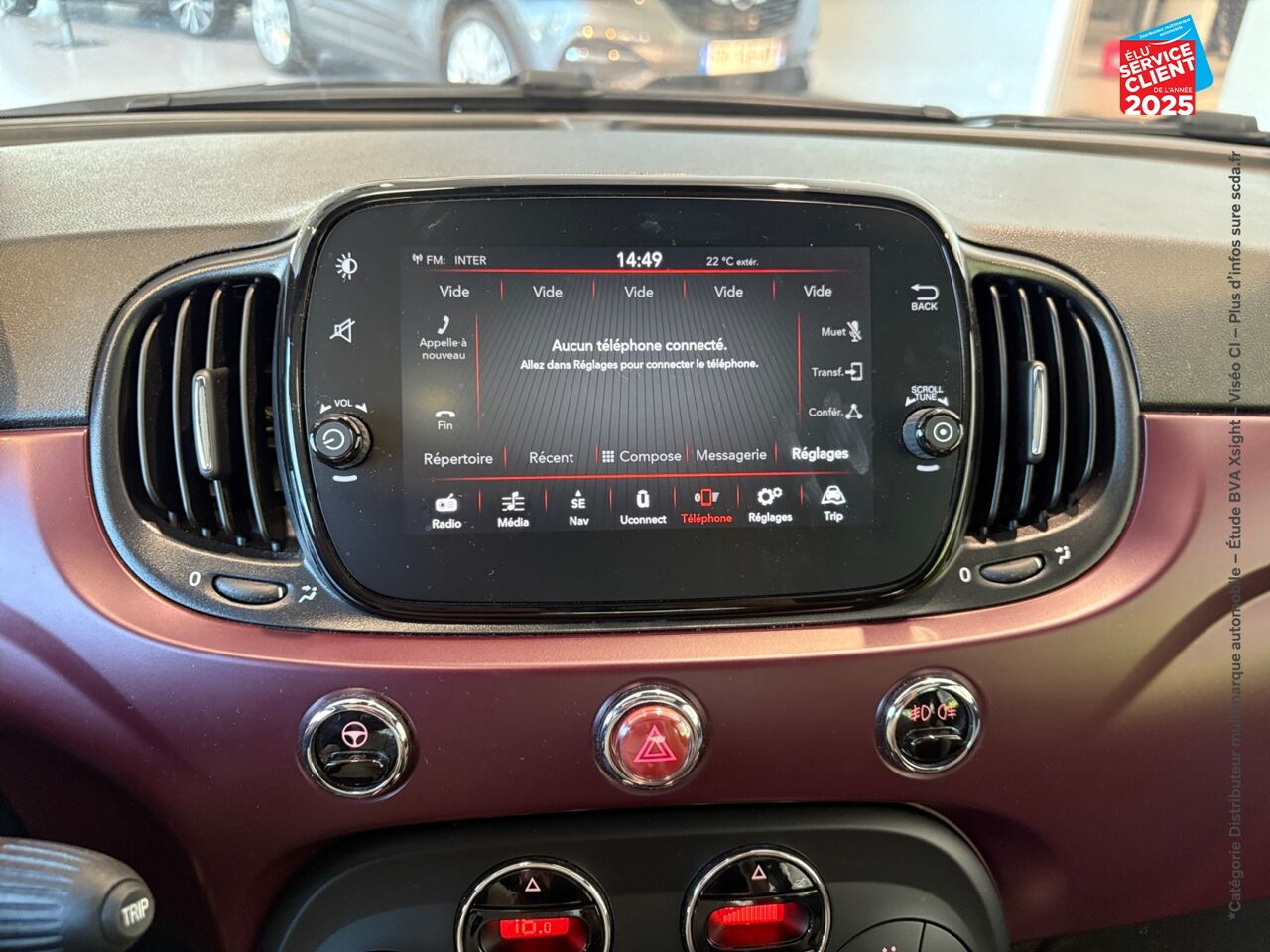 Véhicule d'occasion FIAT 500 1.2 8V 69CH SS DOLCEVITA DUALOGIC chez Hyundai Besançon