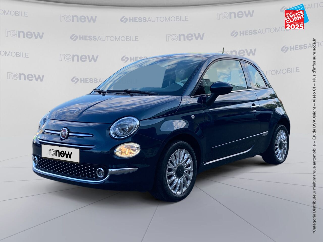 Véhicule d'occasion FIAT 500 1.2 8V 69CH ECO PACK LOUNGE TPANO chez HESS Automobile