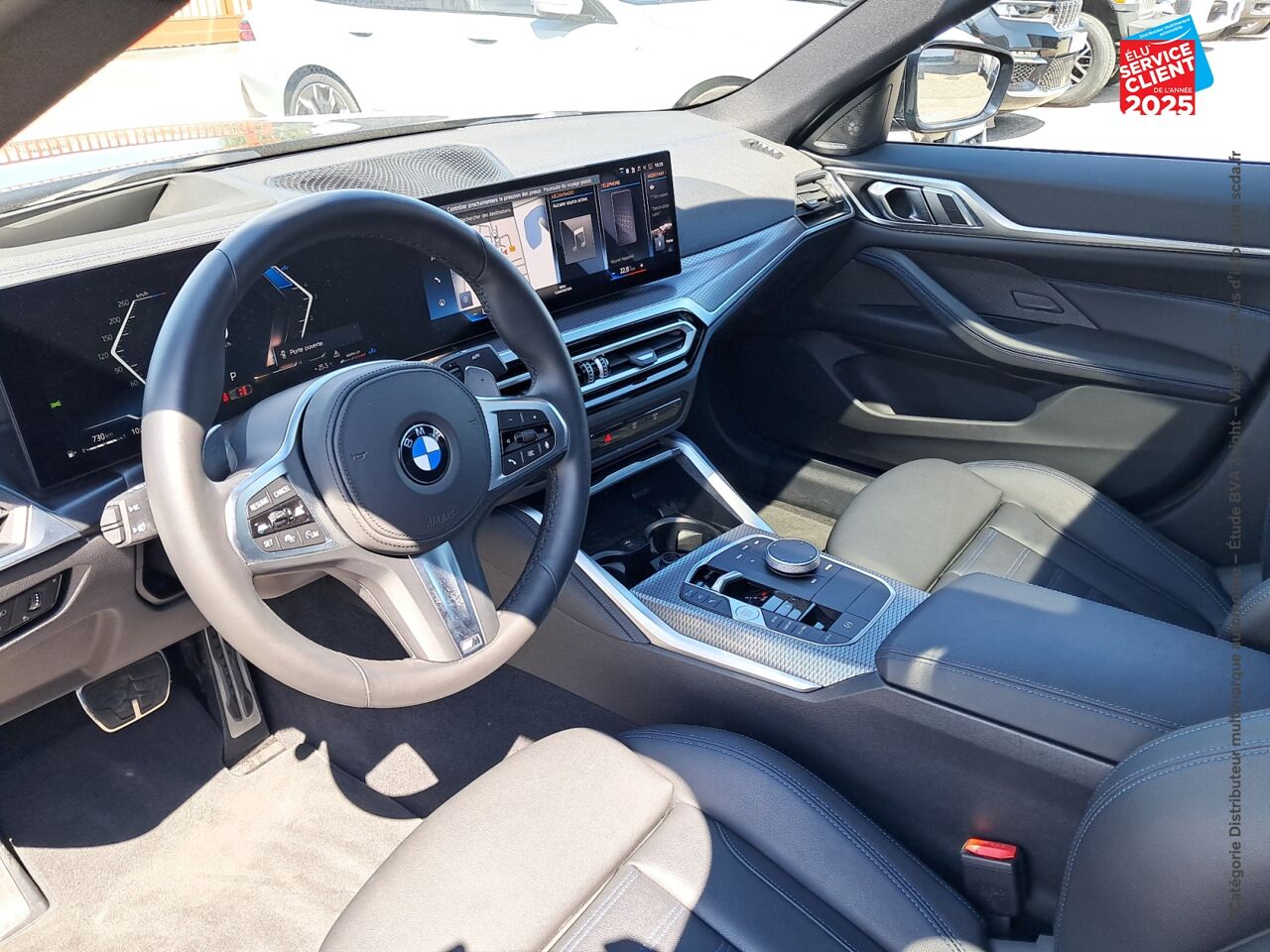 Véhicule d'occasion BMW SERIE 4 GRAN COUPE 420DA 190CH M SPORT TOUVRANT SIEGES CHAUF/CUIR GPS CAMERA CARPLAY H/KARDON chez MINI Mulhouse