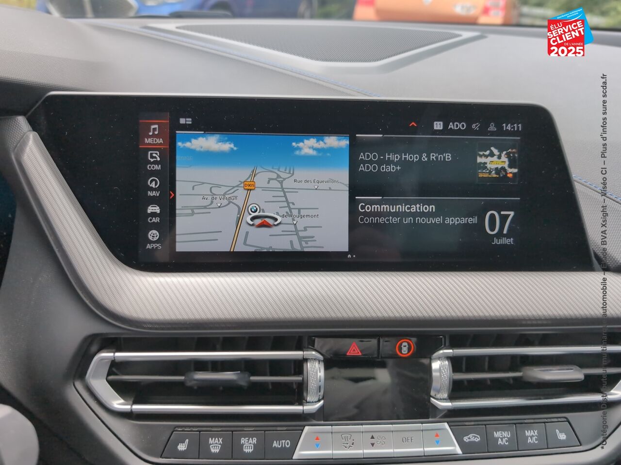 Véhicule d'occasion BMW SERIE 1 118IA 136CH M SPORT DKG7 SIEGES CHAUF/CUIR GPS CAMERA CARPLAY chez Land Rover Strasbourg
