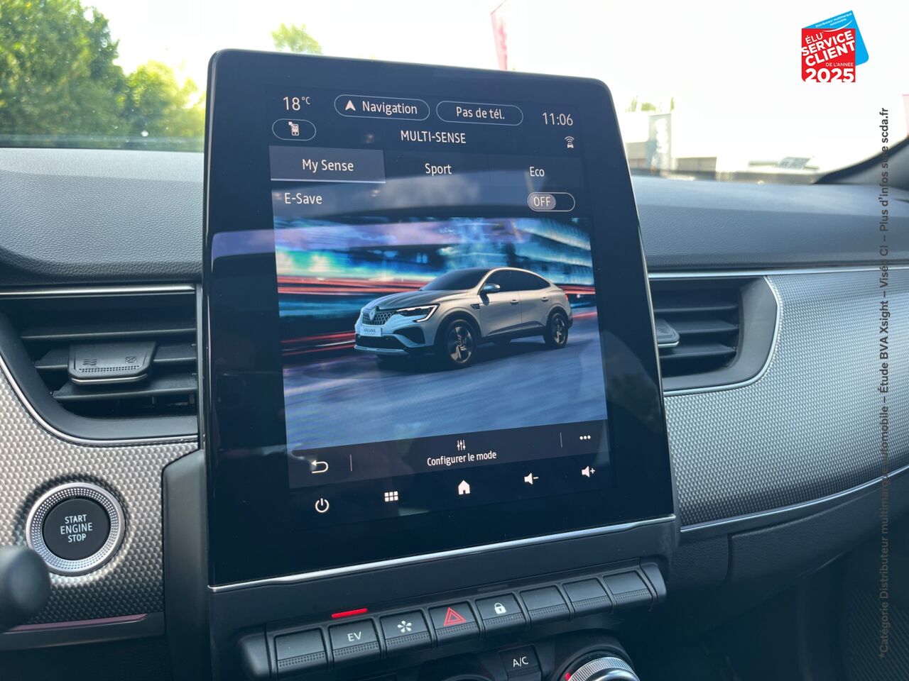 Véhicule d'occasion RENAULT ARKANA 1.6 E-TECH 145CH FULL HYBRID TECHNO -23 GPS chez Renault Colmar