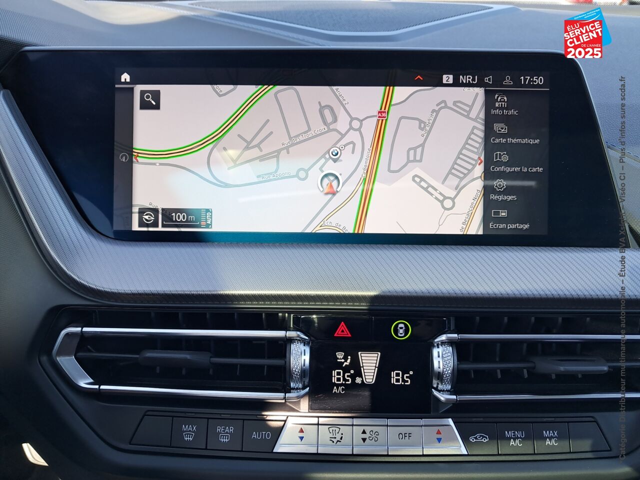 Véhicule d'occasion BMW SERIE 1 118IA 136CH M SPORT DKG7 TOUVRANT GPS CAMERA H/KARDON chez BMW Besançon