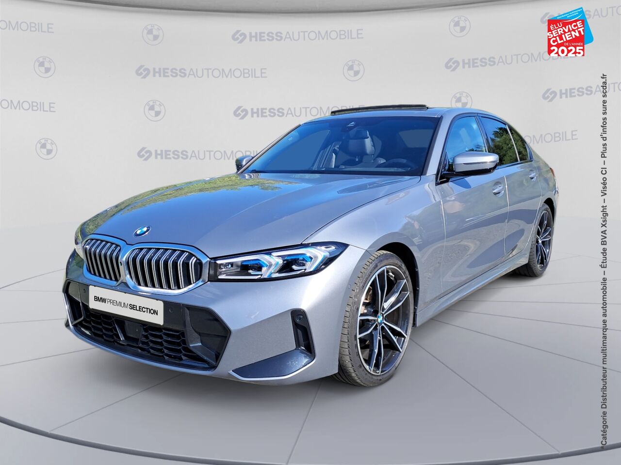 Véhicule d'occasion BMW SERIE 3 320DA XDRIVE 190CH M SPORT TOUVRANT SIEGES CHAUF/CUIR GPS CAMERA CARPLAY HUD H/KARDON chez HESS Automobile