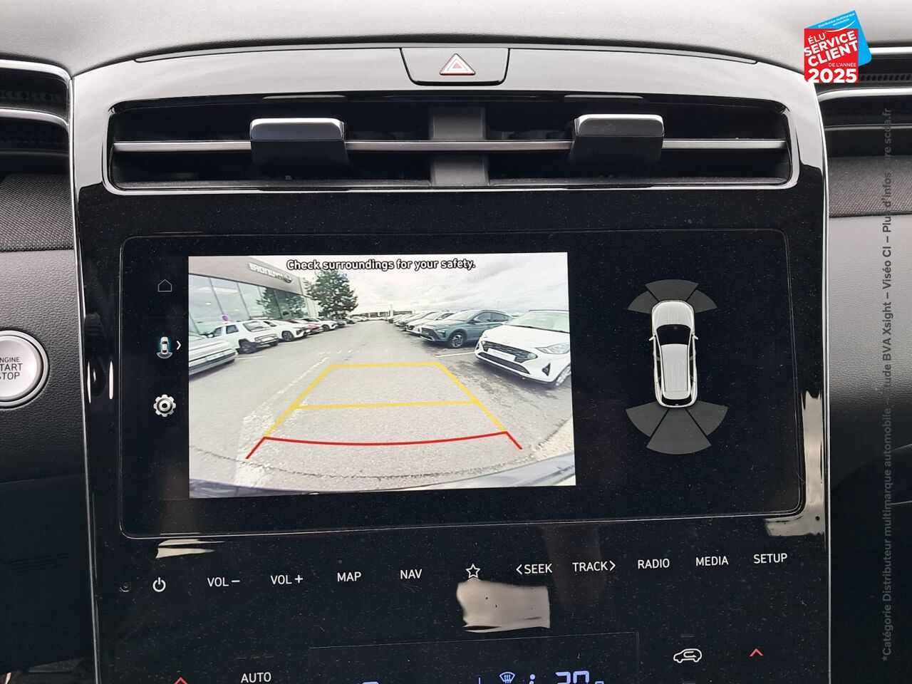 Véhicule d'occasion HYUNDAI TUCSON 1.6 T-GDI 150CH HYBRID 48V CREATIVE DCT7 TOUVRANT SIEGES CHAUF CAMERA chez Toyota Sarreguemines