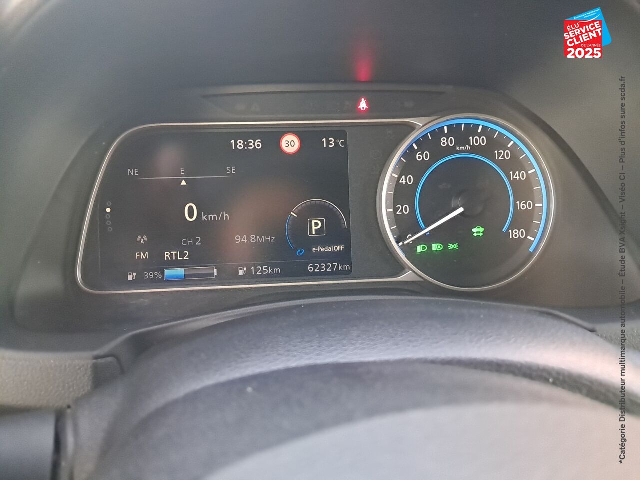 Véhicule d'occasion NISSAN LEAF 217CH E+ 62KWH N-CONNECTA 21 SIEGES CHAUF GPS CAMERA chez Nissan Juke occasion