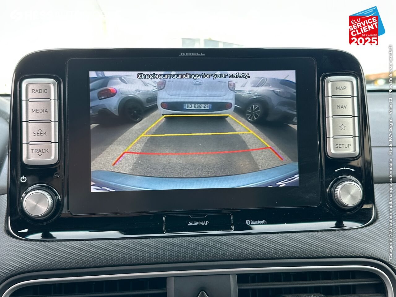 Véhicule d'occasion HYUNDAI KONA ELECTRIC 204CH EXECUTIVE EURO6D-T EVAP SIEGES CHAUF/CUIR GPS CAMERA CARPLAY chez Hyundai Chalons
