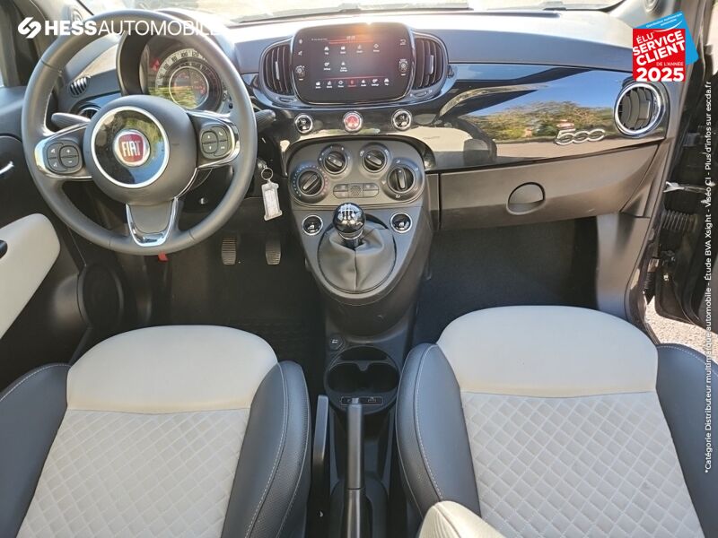 Véhicule d'occasion FIAT 500 1.0 70CH BSG S/S DOLCEVITA TPANO CUIR RADAR AR chez Fiat Mulhouse