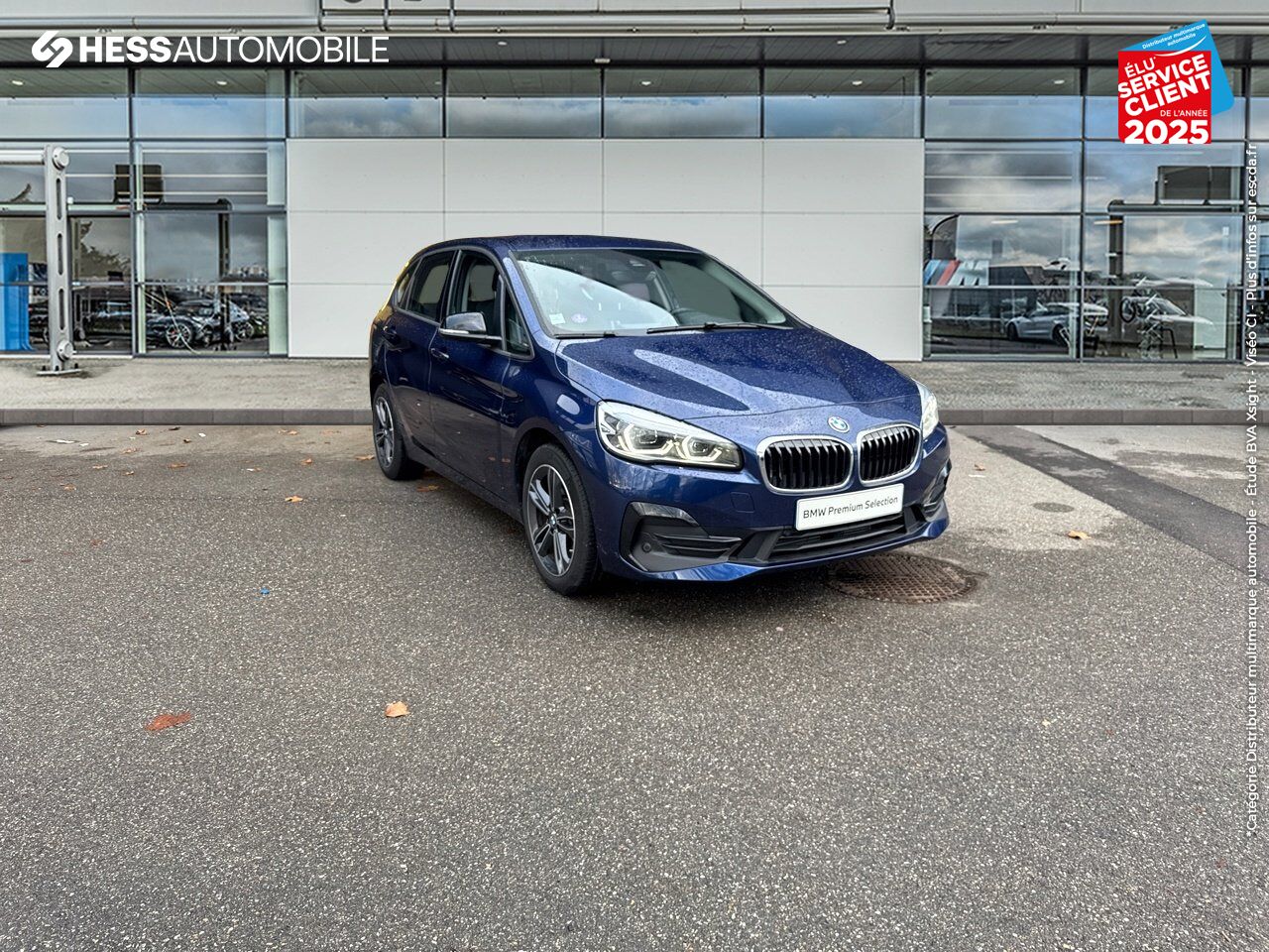 Véhicule d'occasion BMW SERIE 2 ACTIVETOURER 225XEA 220CH SPORT 6CV SIEGES CHAUF GPS RADAR AV/AR chez BMW Colmar