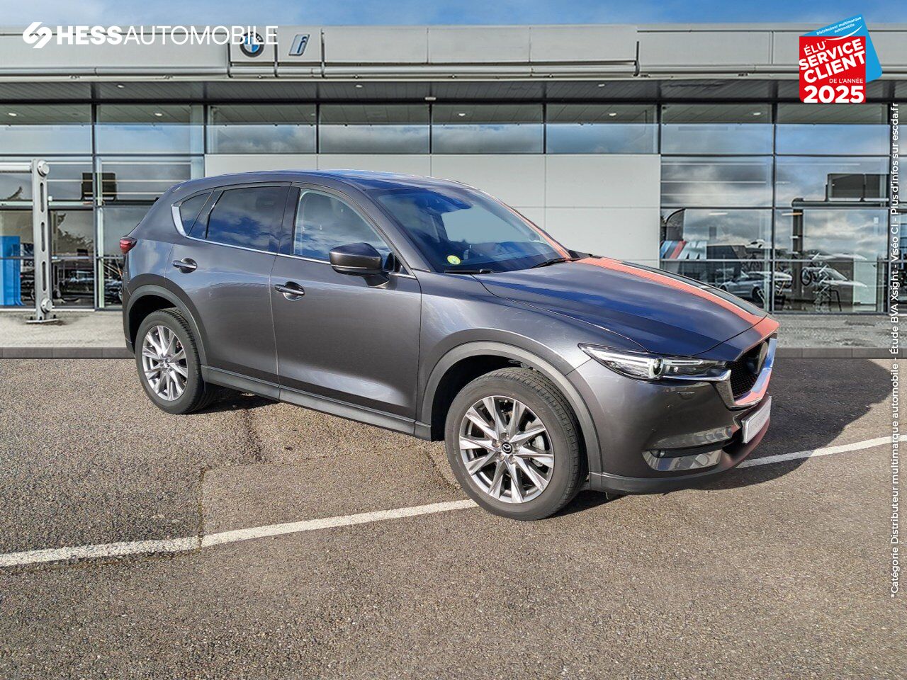 Véhicule d'occasion MAZDA CX-5 2.2 SKYACTIV-D 184CH SELECTION BVA 2022 TOUVRANT SIEGES CHAUF/VENTIL/CUIR GPS CARPLAY BOSE ATTE chez Toyota Thionville