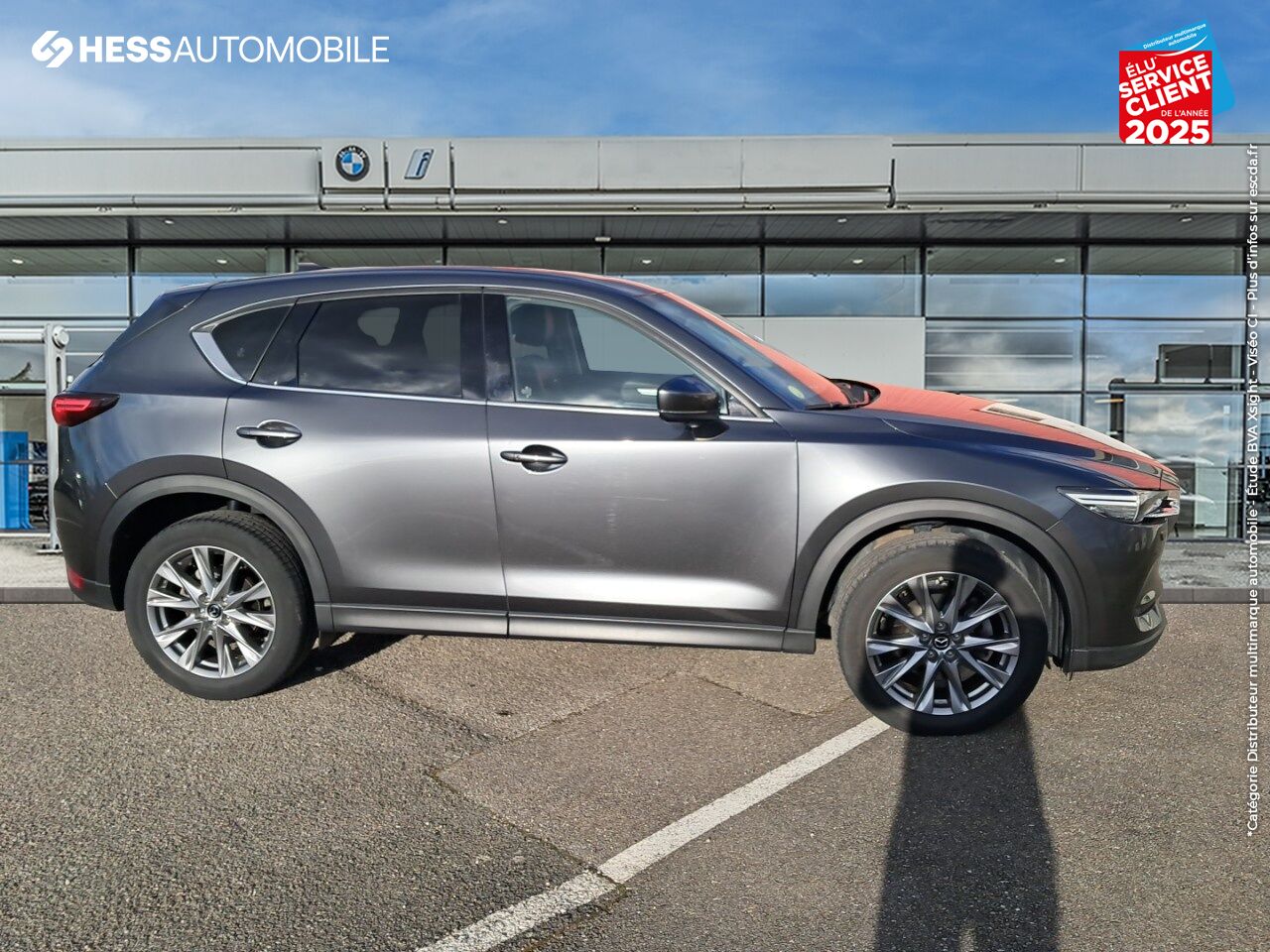 Véhicule d'occasion MAZDA CX-5 2.2 SKYACTIV-D 184CH SELECTION BVA 2022 TOUVRANT SIEGES CHAUF/VENTIL/CUIR GPS CARPLAY BOSE ATTE chez Toyota Thionville