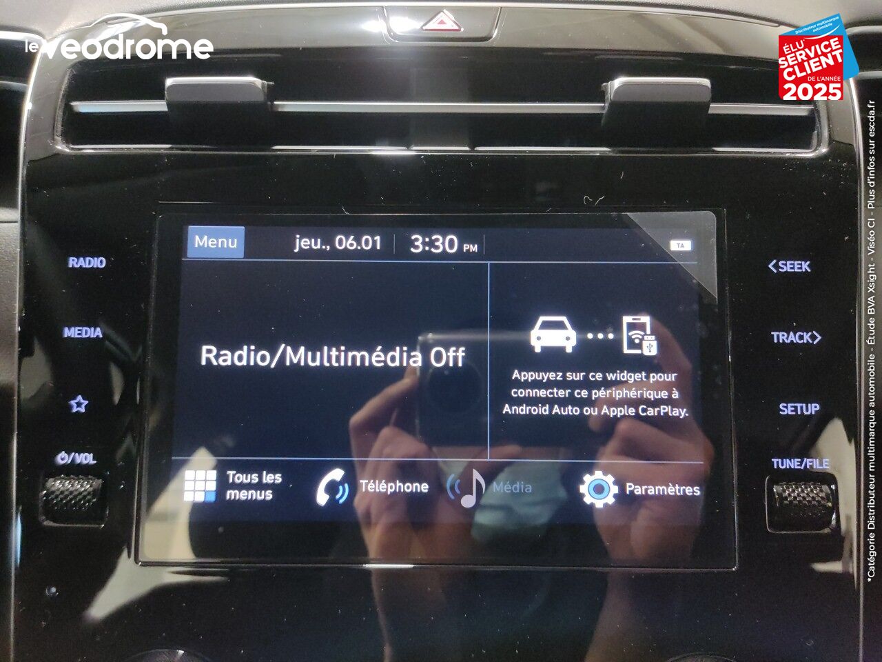 Véhicule d'occasion HYUNDAI TUCSON 1.6 T-GDI 150CH INTUITIVE IBVM6 APPLE CARPLAY/ANDROID AUTO CAMERA JA17 chez Le Veodrome