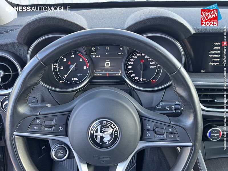 Véhicule d'occasion ALFA ROMEO STELVIO 2.2 DIESEL 210CH SUPER Q4 AT8 CAMERA GPS CUIR chez Fiat Huningue