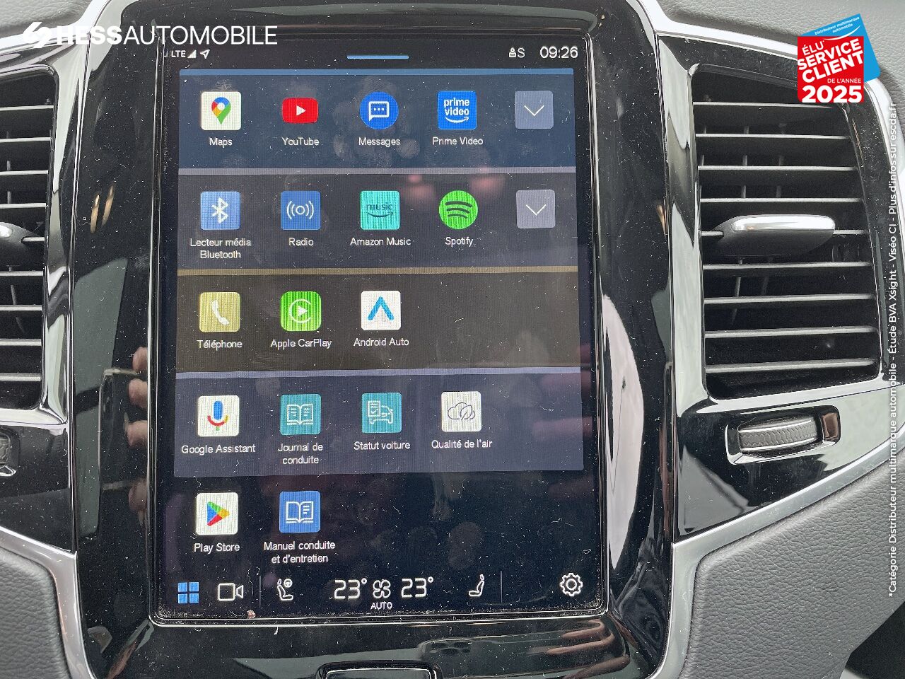 Véhicule d'occasion VOLVO XC90 T8 AWD 310 + 145CH ULTIMATE STYLE DARK GEARTRONIC TPANO SIEGES CUIR CAMERA CARPLAY H/KARDON chez Volvo Metz