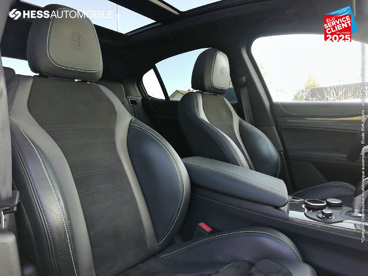 Véhicule d'occasion ALFA ROMEO STELVIO 2.9 V6 510CH QUADRIFOGLIO Q4 AT8 TOUVRANT/PANO SIEGE/VOLANT CHAUF GPS CAMERA chez Fiat Besançon