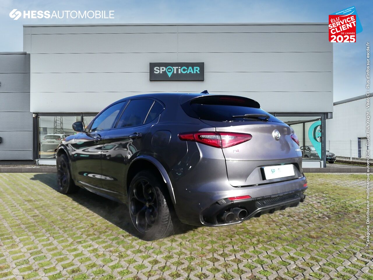 Véhicule d'occasion ALFA ROMEO STELVIO 2.9 V6 510CH QUADRIFOGLIO Q4 AT8 TOUVRANT/PANO SIEGE/VOLANT CHAUF GPS CAMERA chez Fiat Besançon