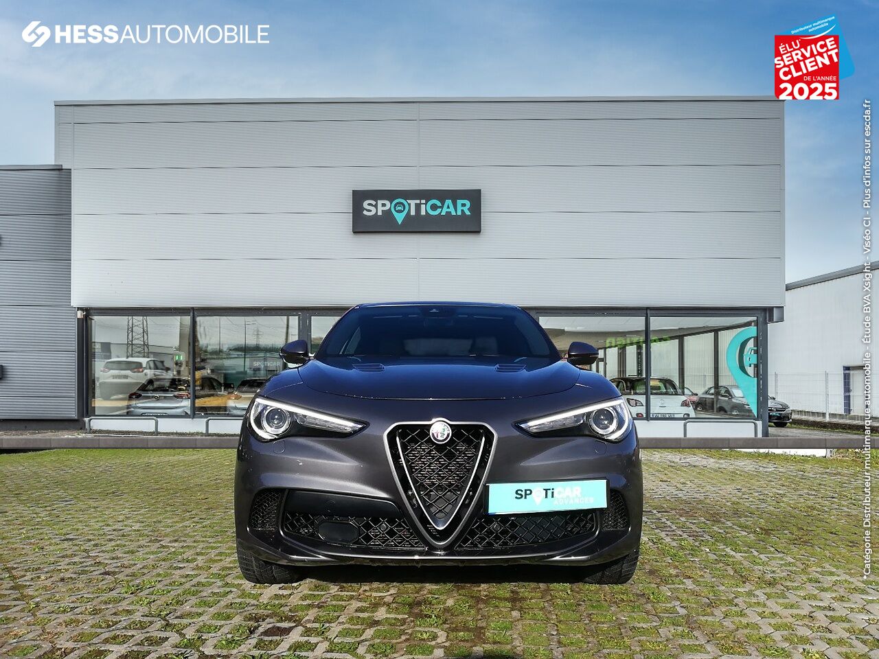 Véhicule d'occasion ALFA ROMEO STELVIO 2.9 V6 510CH QUADRIFOGLIO Q4 AT8 TOUVRANT/PANO SIEGE/VOLANT CHAUF GPS CAMERA chez Fiat Besançon