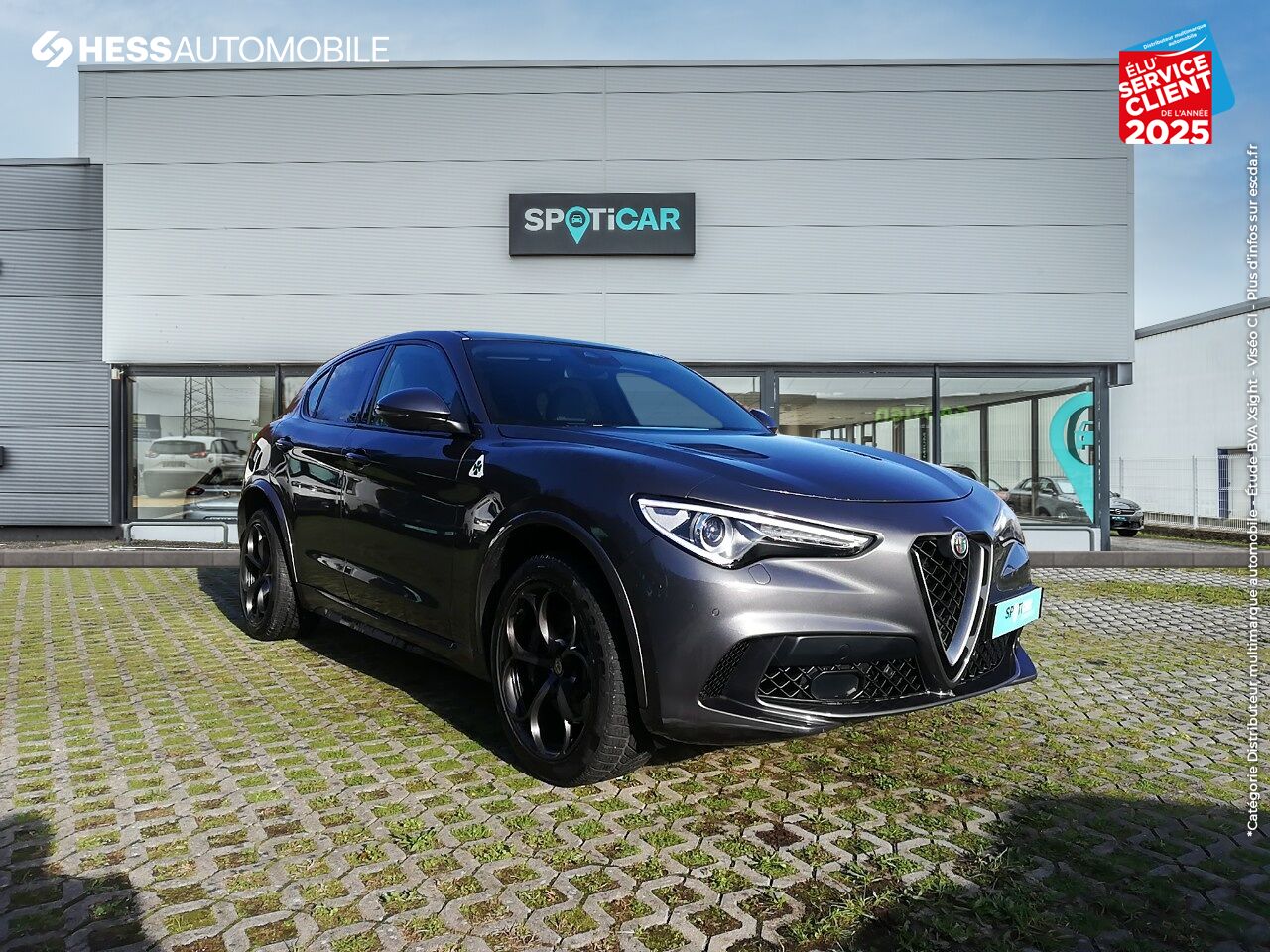 Véhicule d'occasion ALFA ROMEO STELVIO 2.9 V6 510CH QUADRIFOGLIO Q4 AT8 TOUVRANT/PANO SIEGE/VOLANT CHAUF GPS CAMERA chez Fiat Besançon