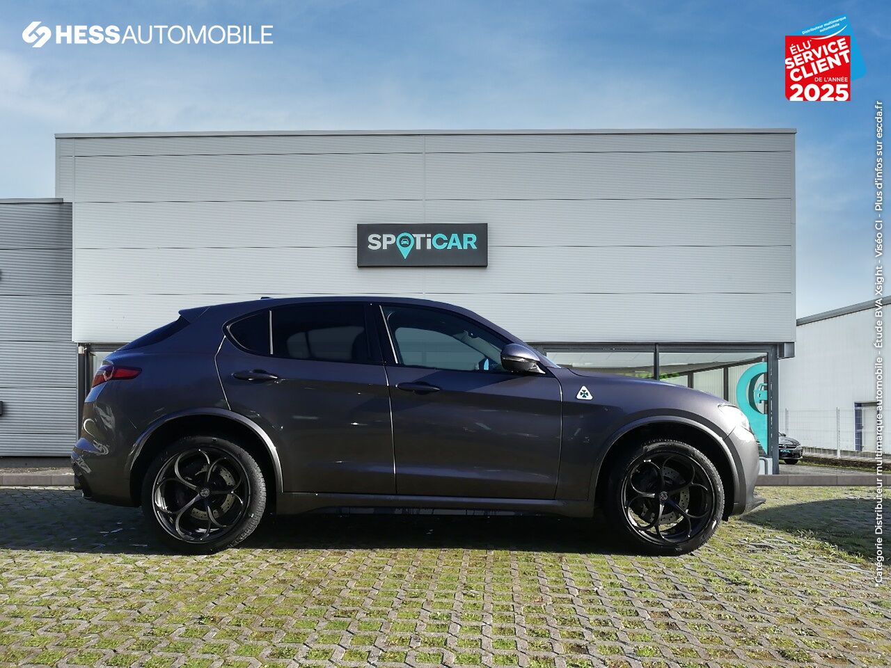 Véhicule d'occasion ALFA ROMEO STELVIO 2.9 V6 510CH QUADRIFOGLIO Q4 AT8 TOUVRANT/PANO SIEGE/VOLANT CHAUF GPS CAMERA chez Fiat Besançon