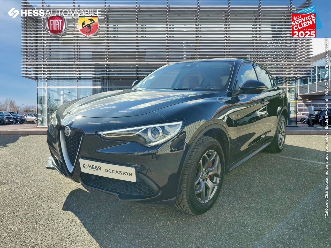 Véhicule d'occasion ALFA ROMEO STELVIO 2.0T 280CH LUSSO Q4 AT8 CUIR SIEGE CHAUF GPS CAMERA chez Fiat Haguenau