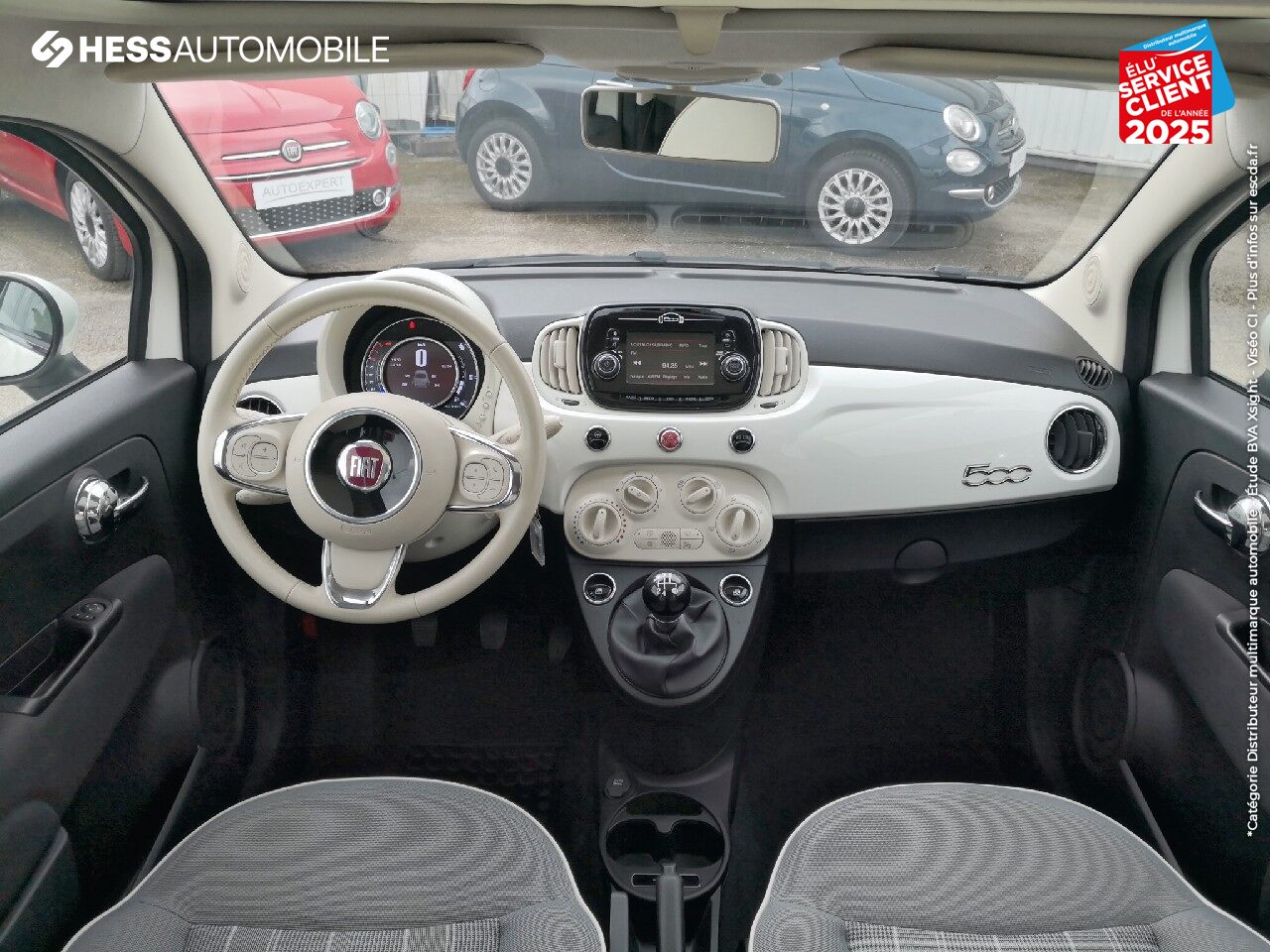Véhicule d'occasion FIAT 500 1.2 8V 69CH ECO PACK LOUNGE TPANO chez Fiat Dijon