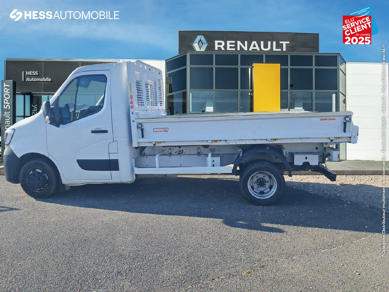 Véhicule d'occasion RENAULT MASTER BENNE RJ3500 L2 PORTE A FAUX COURT 2.3 BLUE DCI 130CH EUROVI chez Renault Sélestat