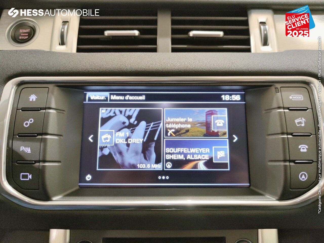 Véhicule d'occasion LAND-ROVER EVOQUE 2.0 TD4 180 HSE BVA MARK III GPS CAMERA SIEGES CHAUF chez Land Rover Strasbourg