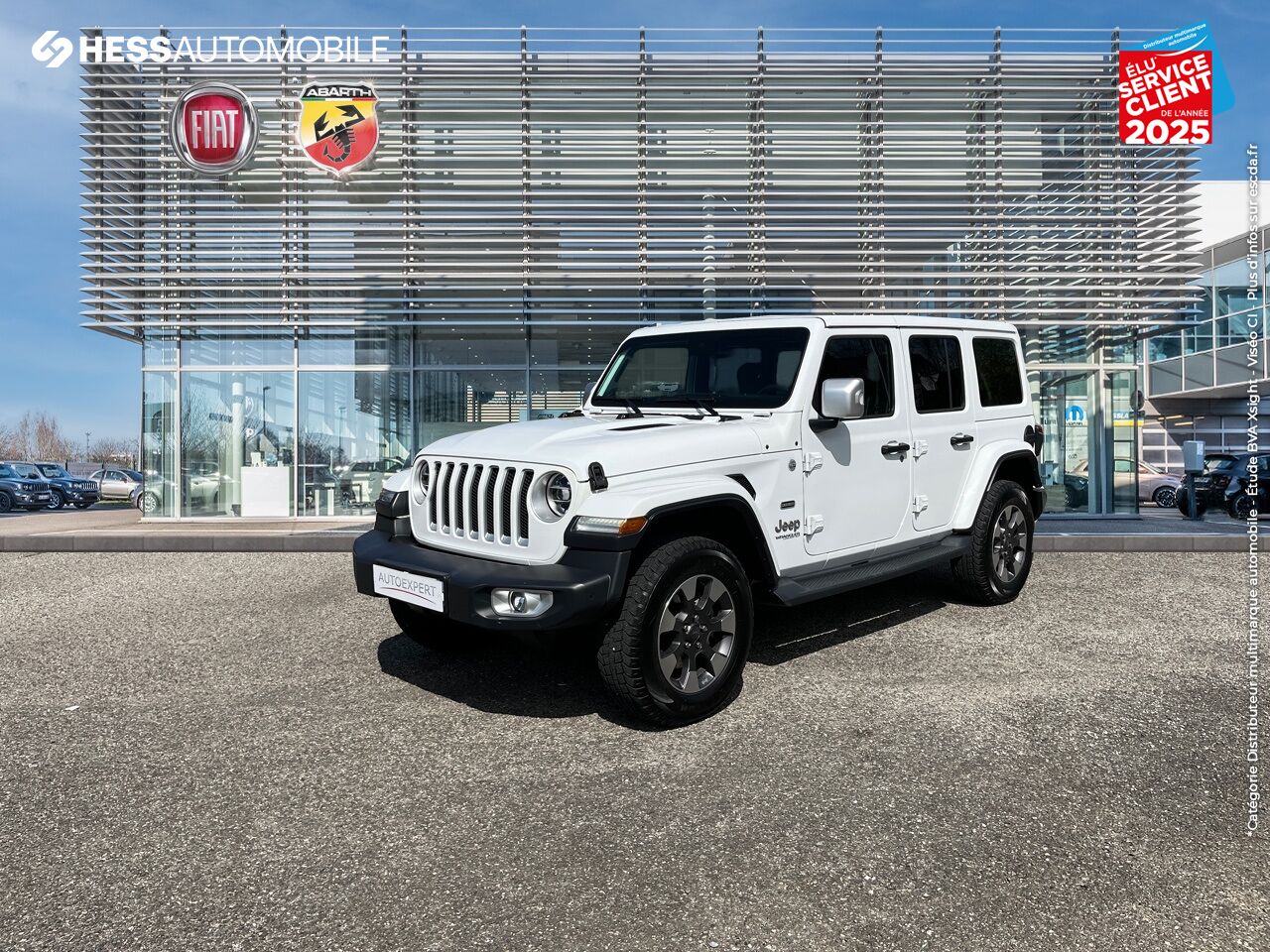Véhicule d'occasion JEEP WRANGLER UNLIMITED 2.0 T 272CH OVERLAND COMMAND-TRAC BVA8 CUIR GPS CAMERA ATTELAGE chez Fiat Mulhouse