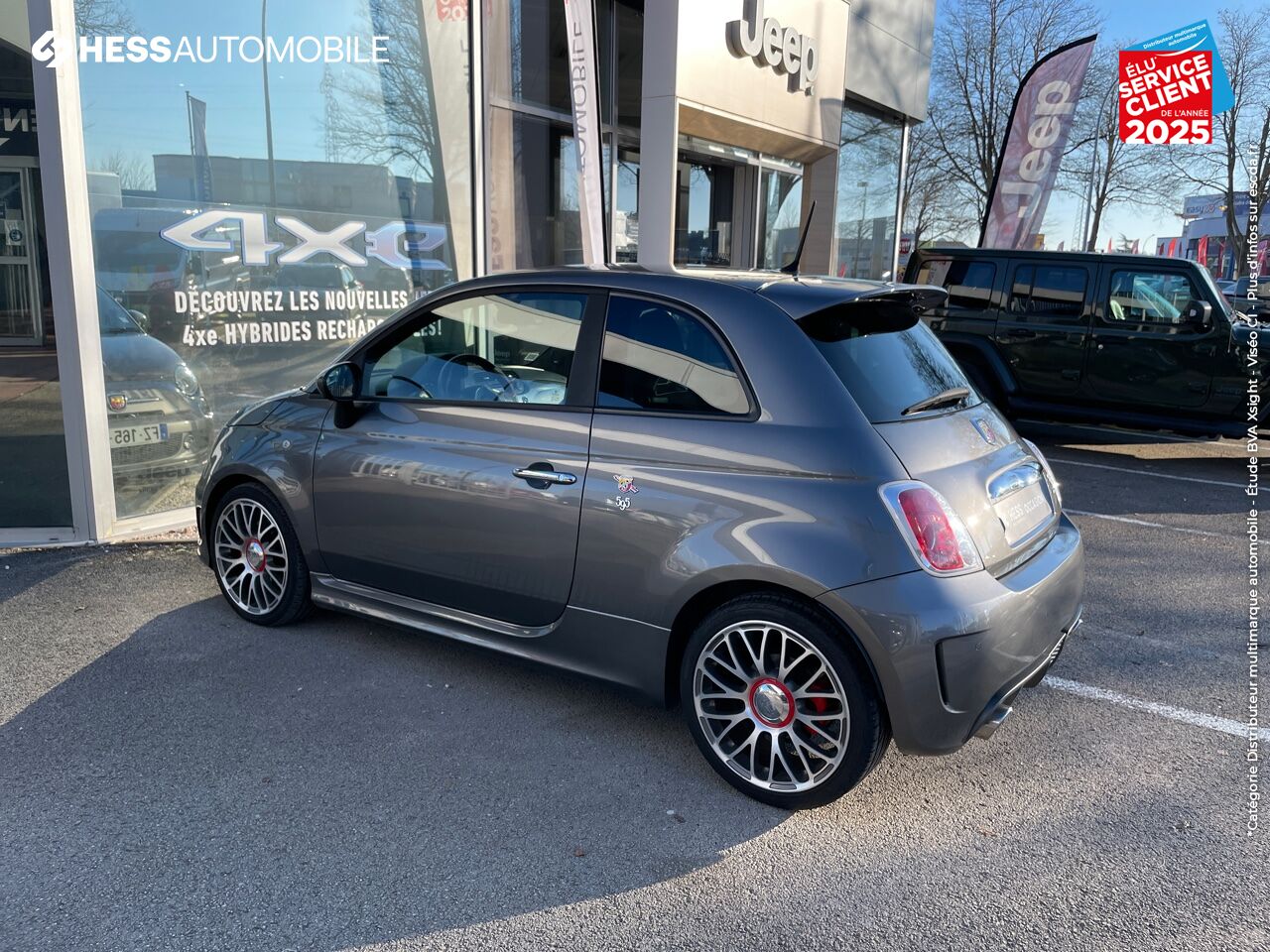 Véhicule d'occasion ABARTH 500 1.4 TURBO T-JET 160CH 595 TURISMO BVA BI-XENON PALETTES JA17 chez Fiat Mulhouse
